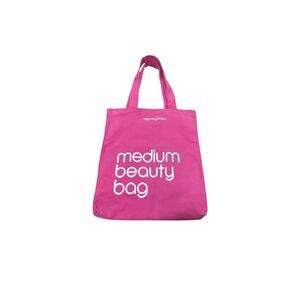 Bloomingdale’s Pink Medium Beauty Bag Canvas Tote Shopper Reusable Bag Women's